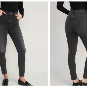 OldNavy Jeans High Waisted Rockstar Black Wash Denim- Moto, Casual Chic